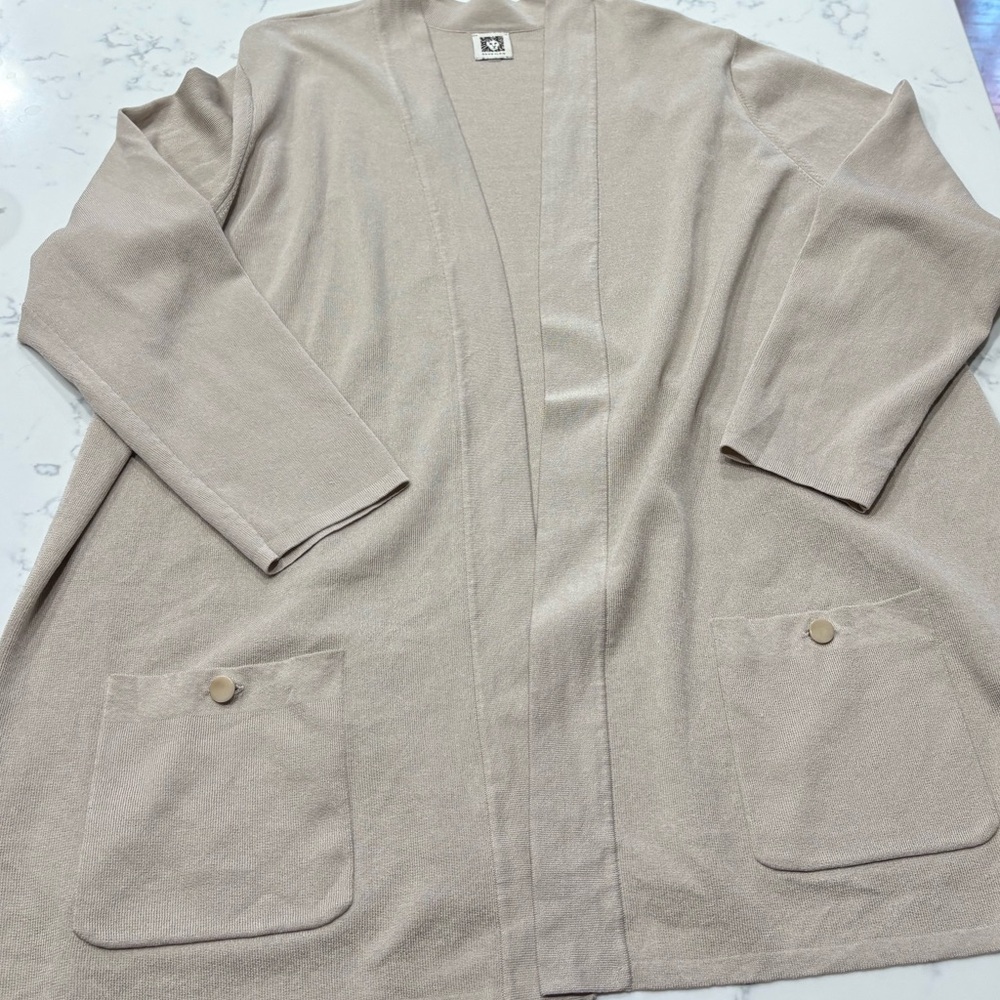 Anne Klein Taupe Cardigan